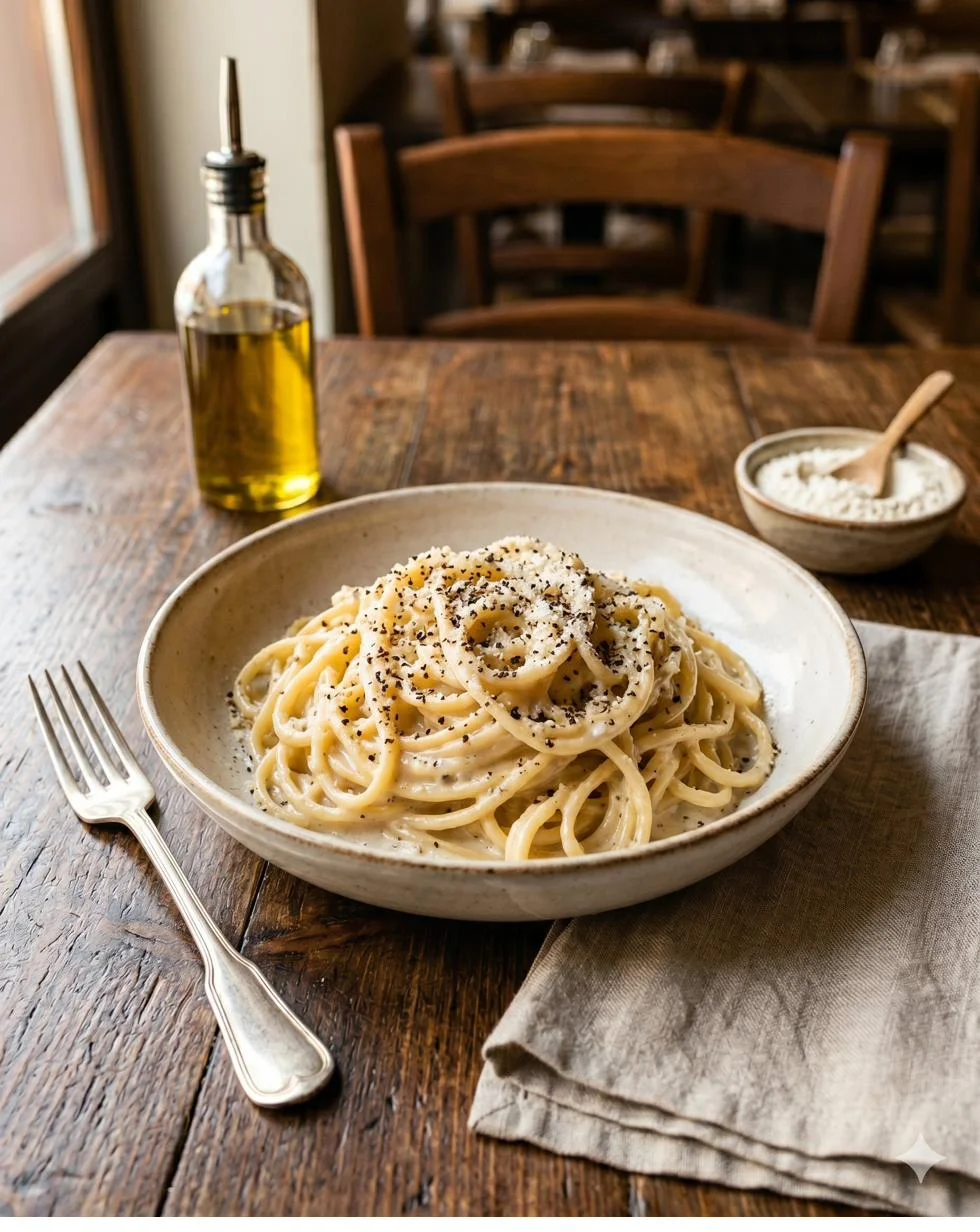 Cacio e pepe perfecta sin grumos con pecorino romano