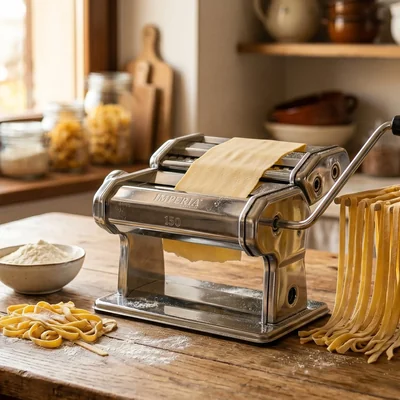 Imperia 150 máquina de pasta manual acero cromado