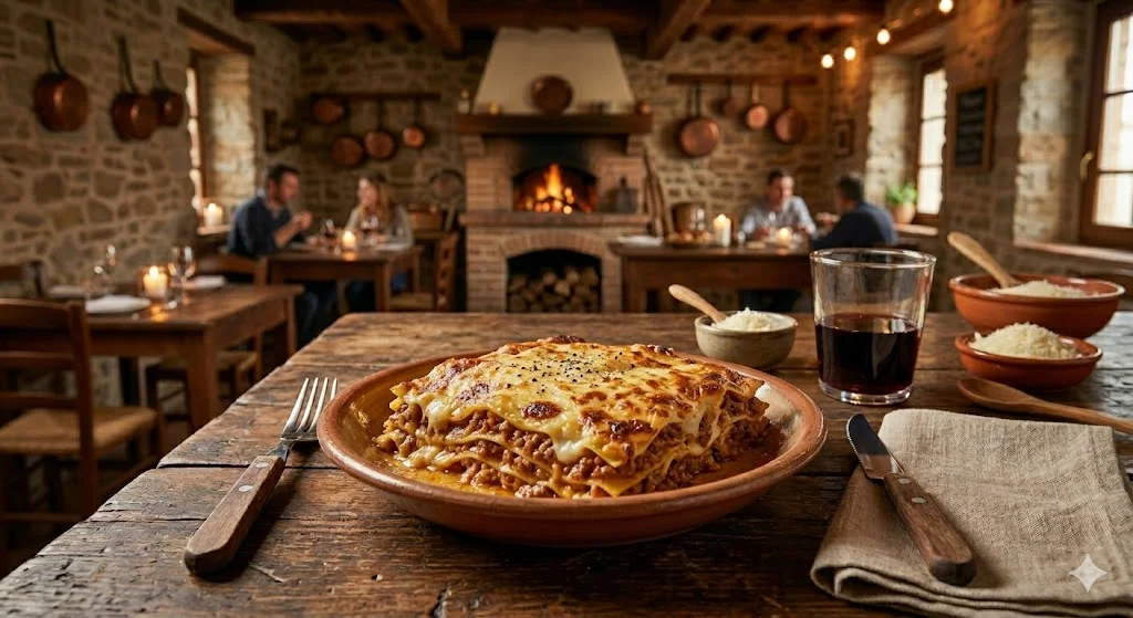 Lasaña boloñesa auténtica con ragù de 3 horas y bechamel casera